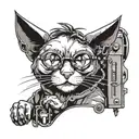 schrodinger cat tattoo design idea