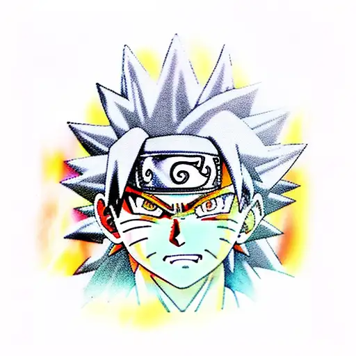 Naruto and Dragonball Z tattoo design idea