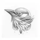 blackbird guitar tattoo design idea