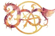 Azrael symbol integrated astrological sign made entirely tattoo design idea