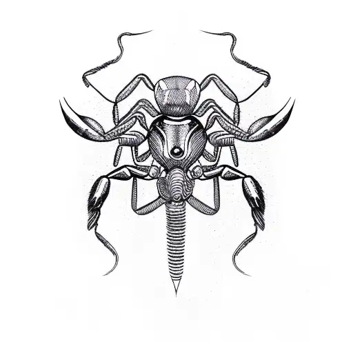 SISSY BAR LIKE SCORPION MOTORCYCLE  tattoo design idea