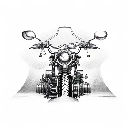MOTORCYCLE CHOPPER WITH SCORPION  tattoo design idea