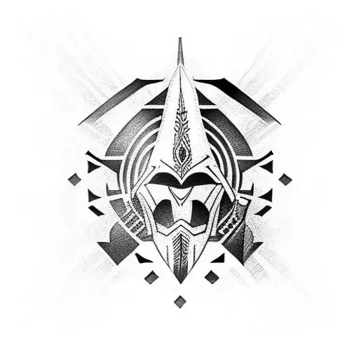 silent warrior tattoo design idea