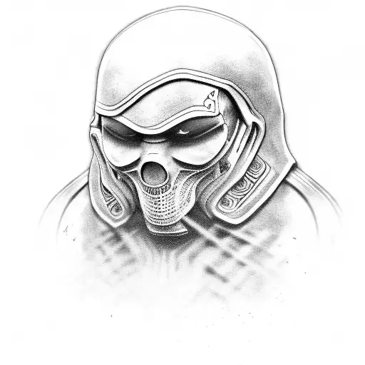 silent warrior tattoo design idea