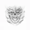 espadas alrededor del cuello tattoo design idea