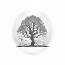 oak tree tattoo design idea