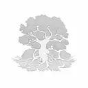 oak tree tattoo design idea