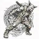 Full sleeve ideas with pictures: The person is of cambodian descent, likes paintball, likes vdragonball z, likes Pikachu tattoo design idea