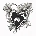 Crying Heart tattoo design idea
