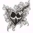 Crying Heart tattoo design idea