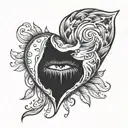 Crying Heart tattoo design idea