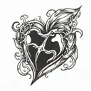 Crying Heart tattoo design idea