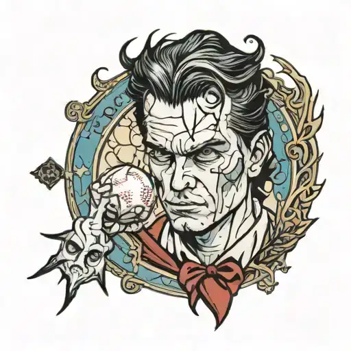 doctor sleep baseball boy tattoo design idea