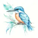 kingfisher flying tattoo design idea