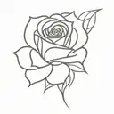 rose tattoo design idea