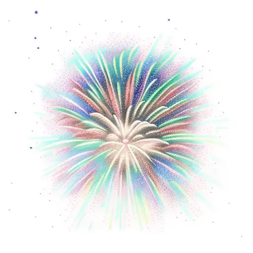 school bus flying through galaxy with fireworks in background  tattoo design idea