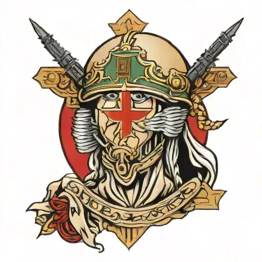 Iraq war crusader tattoo design idea