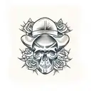 skull spider tattoo design idea