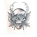 skull spider tattoo design idea