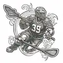 field lacrosse player tattoo design idea