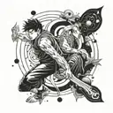 brothers about a suminagashi galaxy tattoo design idea