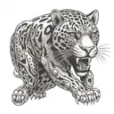 mechanical jaguar tattoo design idea
