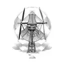 Frisian flag and windmill tattoo design idea