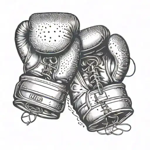 Boxing gloves wrapped tattoo design idea