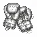 Boxing gloves wrapped tattoo design idea