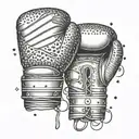 Boxing gloves wrapped tattoo design idea
