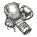 Boxing gloves wrapped tattoo design idea