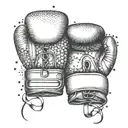 Boxing gloves wrapped tattoo design idea