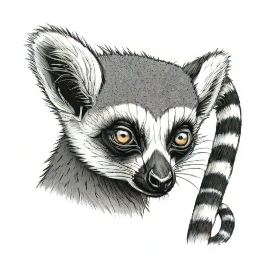 lemur tattoo design idea