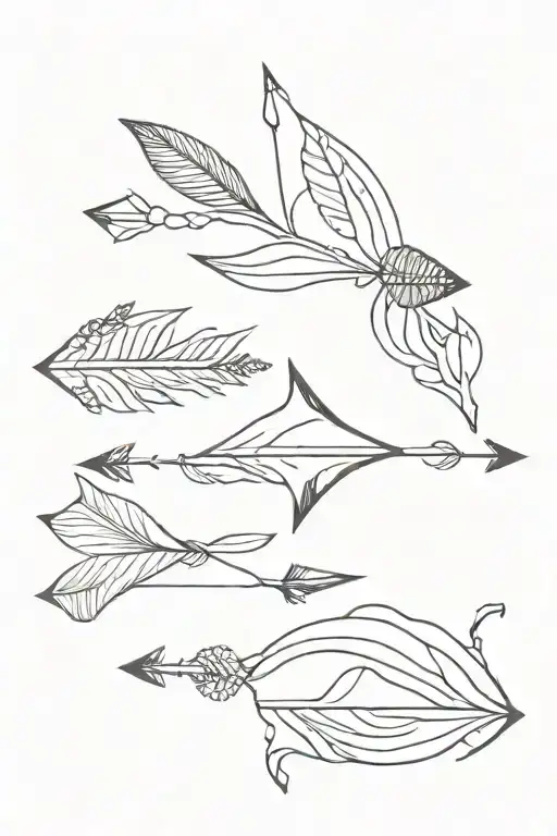 Camino shell arrow tattoo design idea