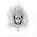 mor pankh with govind name tattoo design idea