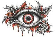 sharingan eye with tears falling tattoo design idea