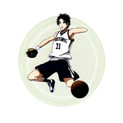 jugadores de basketball Kuroko no Basket de espalda para tatuaje en conjunto de 2 personas tattoo design idea