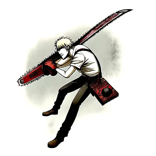 chainsaw man tattoo design idea