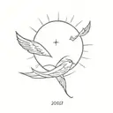 calendar paper flying towards the sun tattoo design idea