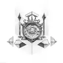 Roman Numeral 5 mixed with letter S tattoo design idea