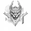 Roman Numeral 5 mixed with letter S tattoo design idea