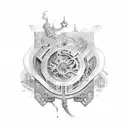 Roman Numeral 5 mixed with letter S tattoo design idea