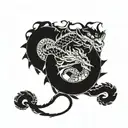 shen long dragonball with a twist tattoo design idea