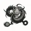 shen long dragonball with a twist tattoo design idea