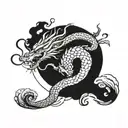 shen long dragonball with a twist tattoo design idea