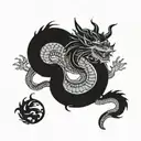 shen long dragonball with a twist tattoo design idea