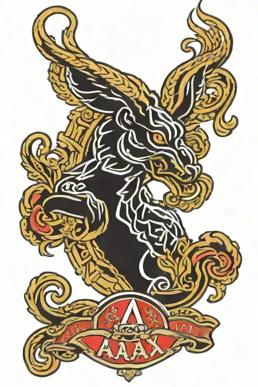 ajax amsterdam logo arm tattoo design idea