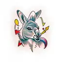 kangaroo tattoo design idea