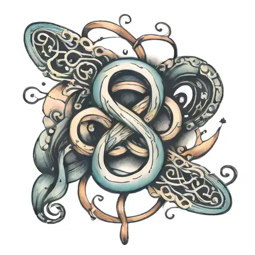 it cant rain forever infinity symbol intertwined tattoo design idea