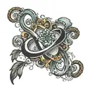 it cant rain forever infinity symbol intertwined tattoo design idea